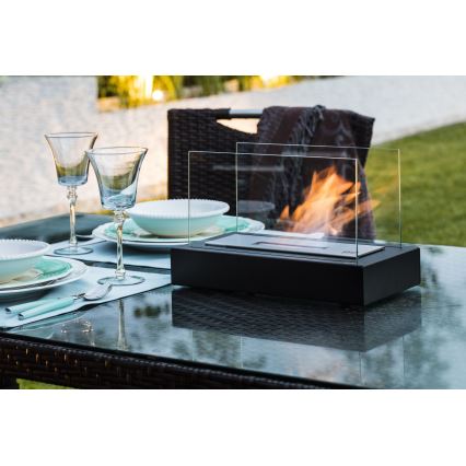Kratki - BIO kamin 21,8x35,4 cm 1kW crni