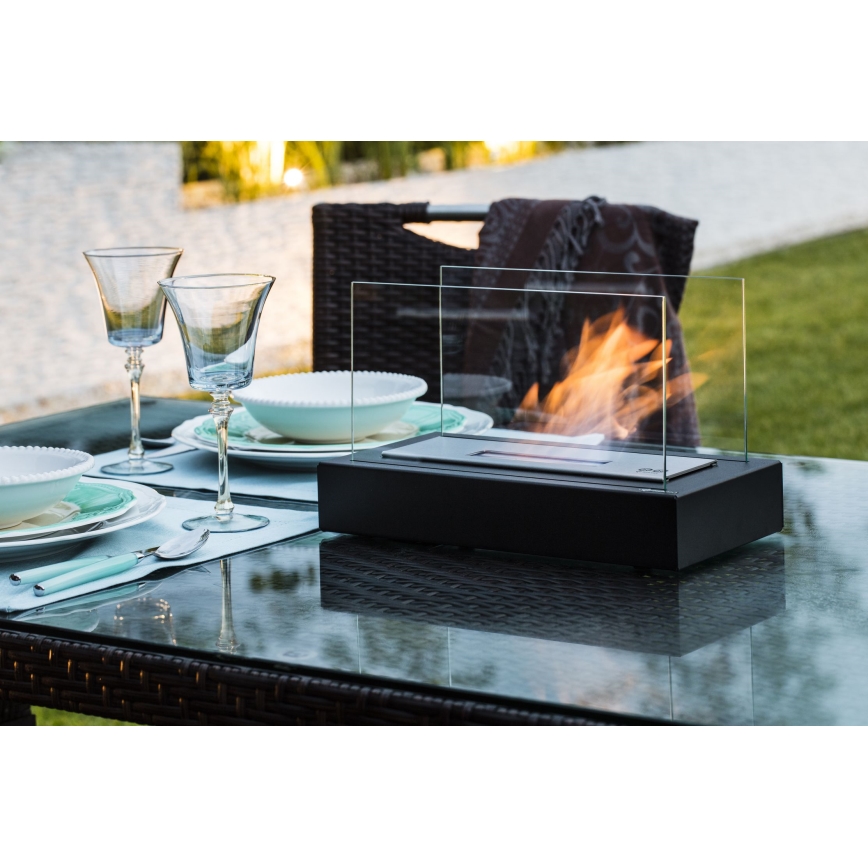 Kratki - BIO kamin 21,8x35,4 cm 1kW crni