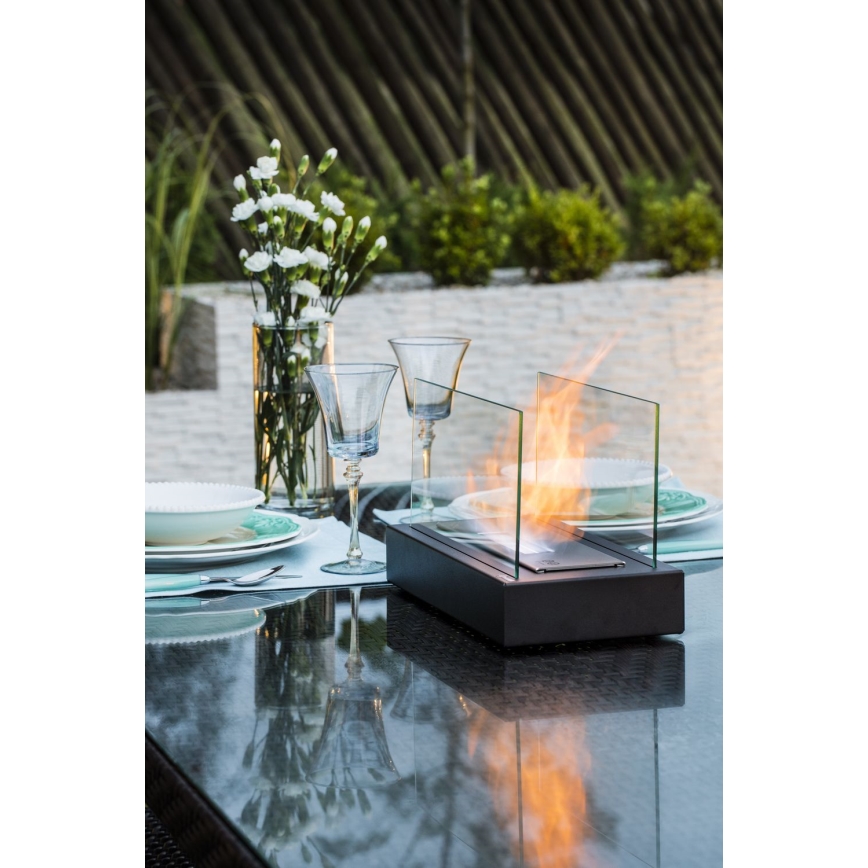 Kratki - BIO kamin 21,8x35,4 cm 1kW crni