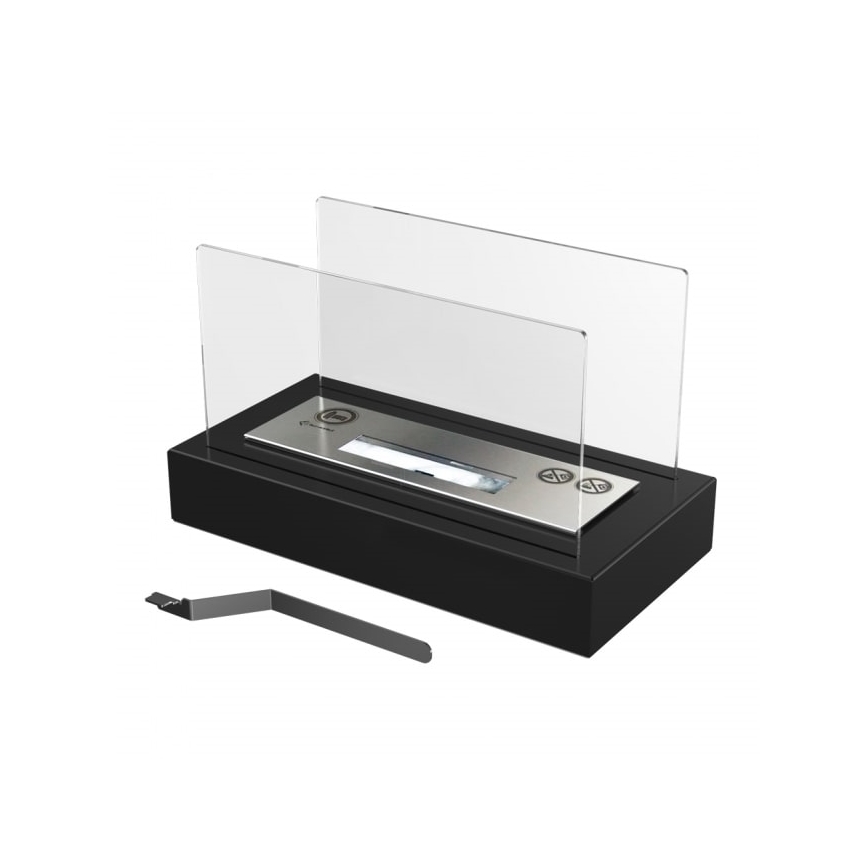 Kratki - BIO kamin 21,8x35,4 cm 1kW crni