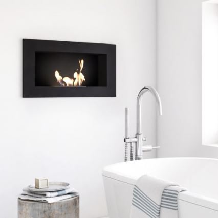 Kratki - Ugradbeni BIO kamin 37,4x64,8 cm 1kW crna