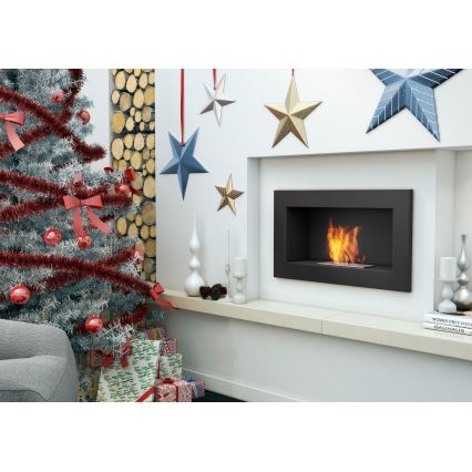 Kratki - Ugradbeni BIO kamin 37,4x64,8 cm 1kW crna