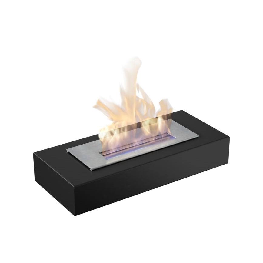 Kratki - BIO kamin 8,5x49 cm 2,5kW crna