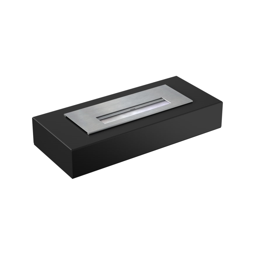 Kratki - BIO kamin 8,5x49 cm 2,5kW crna