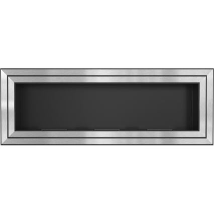 Kratki - Ugrađeni BIO kamin 65x180 cm 3x2,5kW sjajni krom