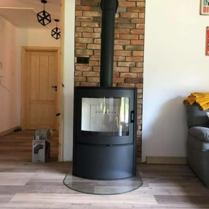 Kratki - Čelični kamin na drva 10kW 150mm bijela