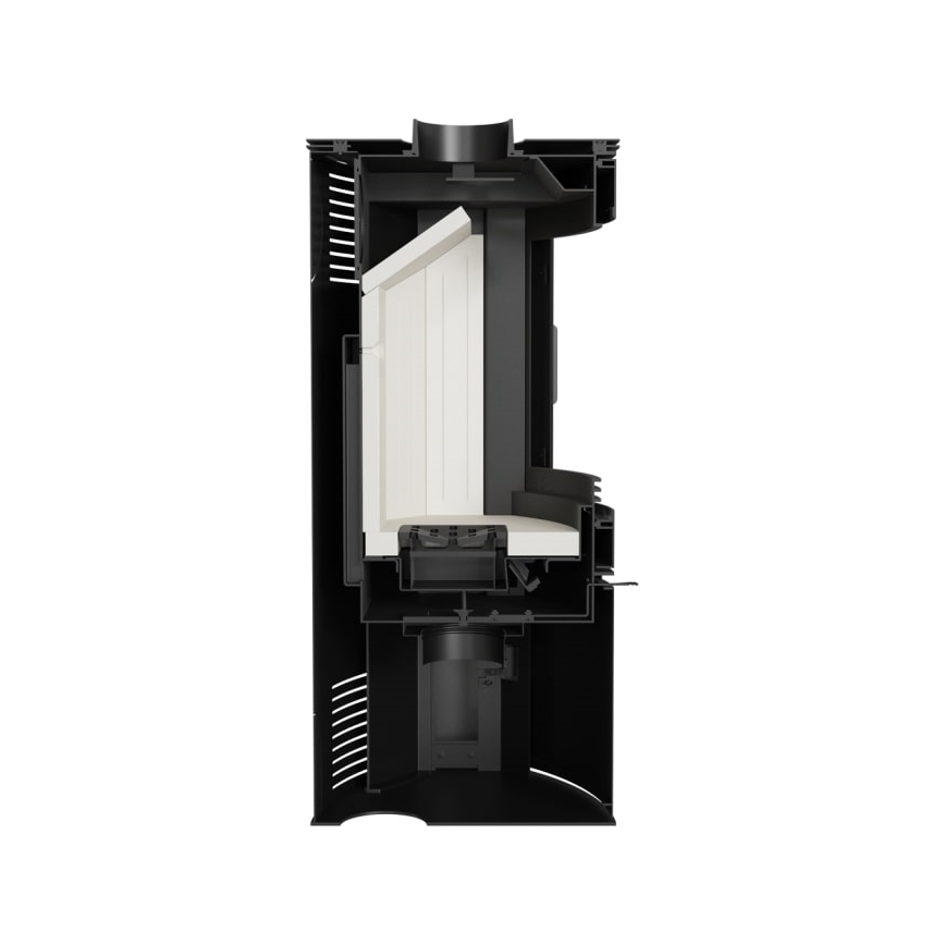 Kratki - Čelični kamin na drva 10kW 150mm