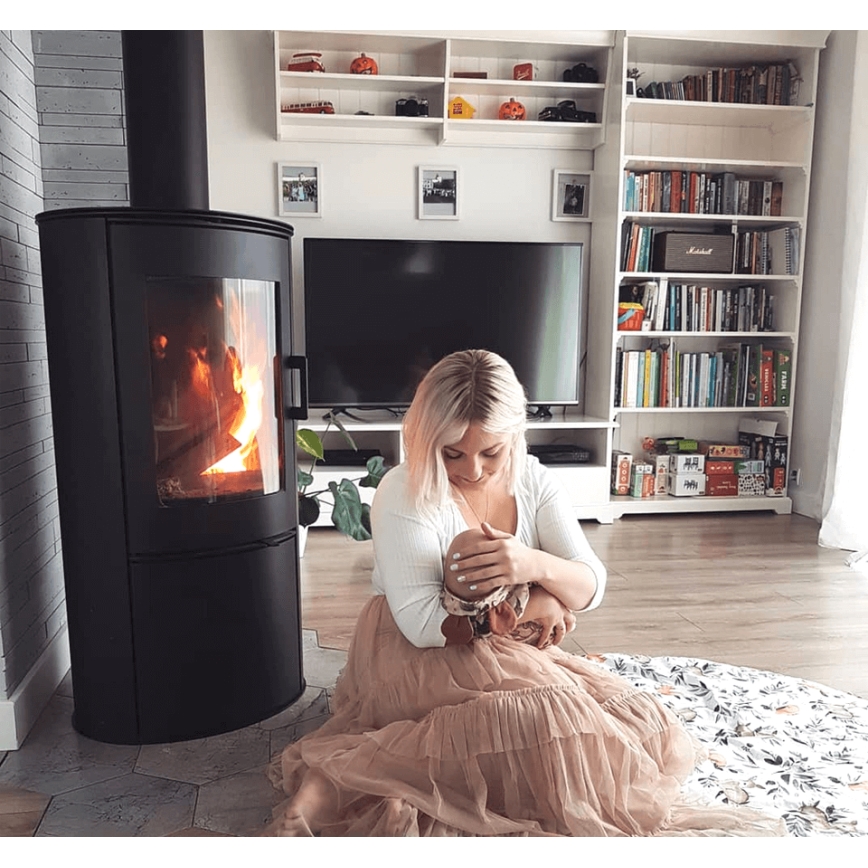 Kratki - Čelični kamin 8kW 150mm