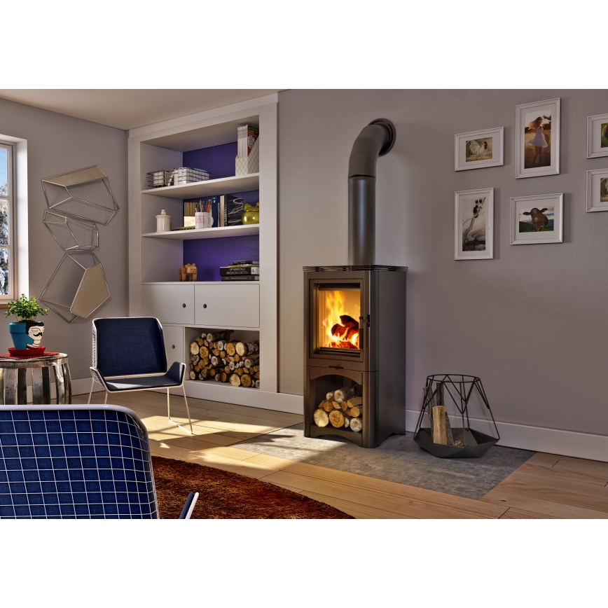 Kratki - Čelične peći za kamin 7kW 150mm