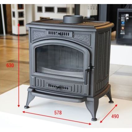 Kratki - Kamin od lijevanog željeza 8kW 150mm