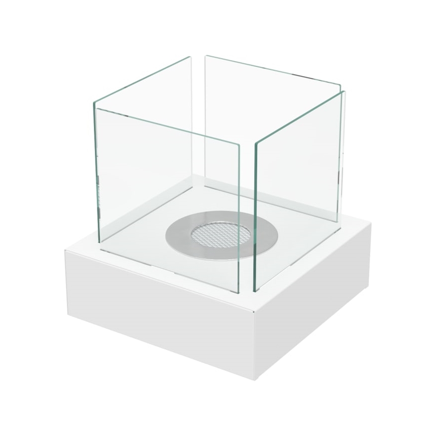 Kratki - BIO kamin 30,3x30 cm 1kW bijela