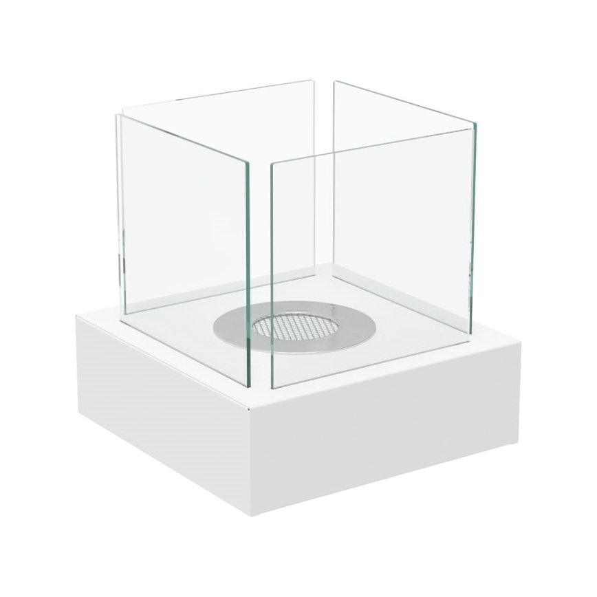 Kratki - BIO kamin 30,3x30 cm 1kW bijela