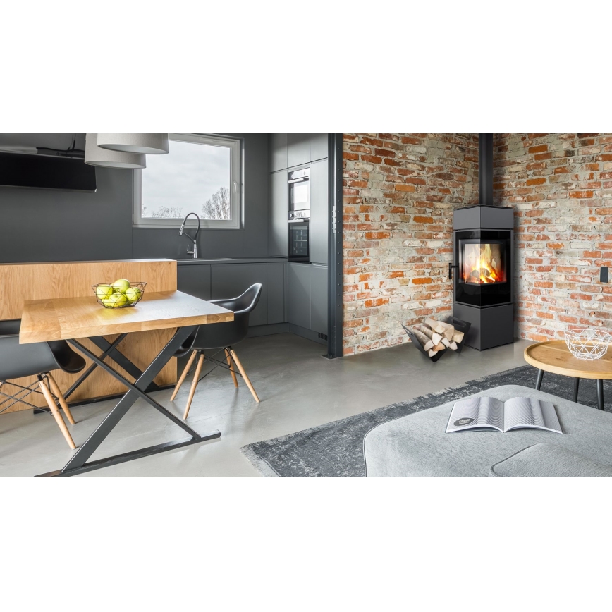 Kratki - Čelični kamin 8kW 150mm