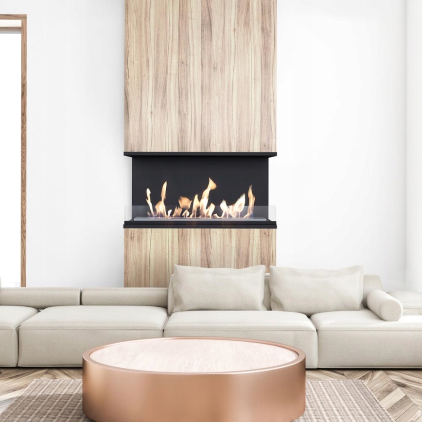 Kratki - Ugradbeni BIO kamin 50x100 cm 7kW crna