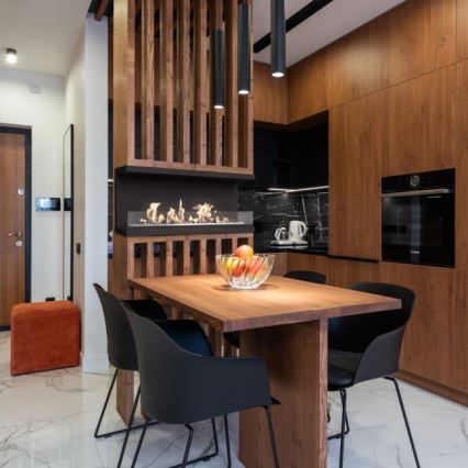 Kratki - Ugradbeni BIO kamin 50x100 cm 3,5kW crna