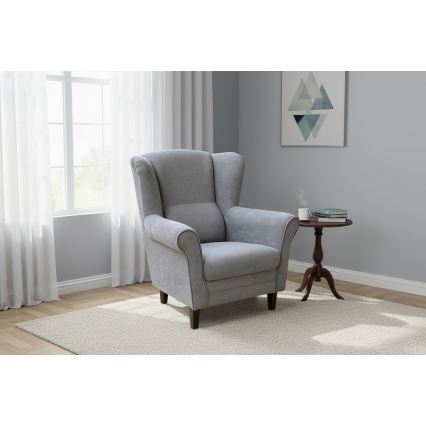 Krilati naslonjač GALA, sivi