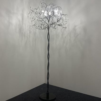 Kristalna podna lampa 5xG9/40W/230V crna