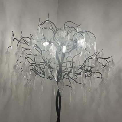 Kristalna podna lampa 5xG9/40W/230V crna