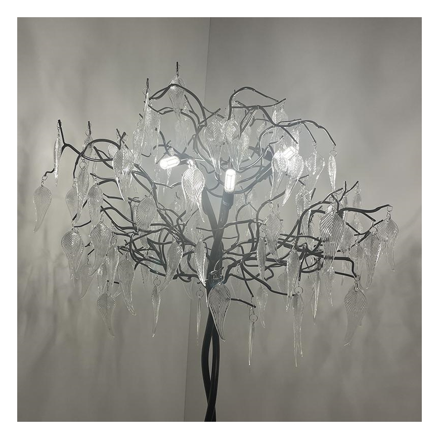 Kristalna podna lampa 5xG9/40W/230V crna