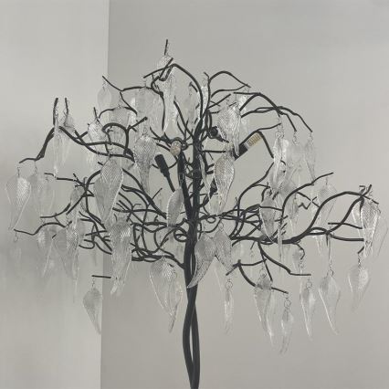 Kristalna podna lampa 5xG9/40W/230V crna