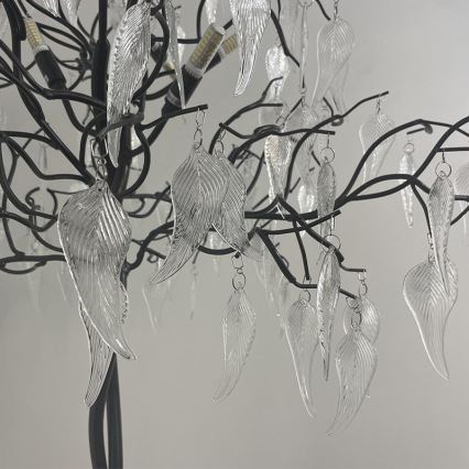 Kristalna podna lampa 5xG9/40W/230V crna