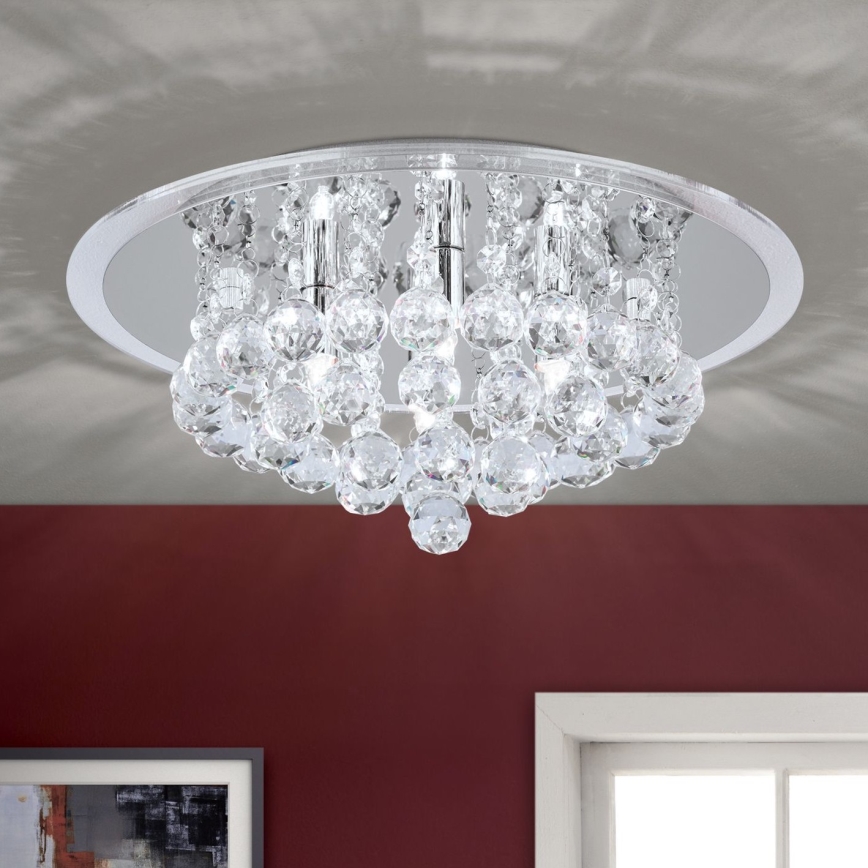 Kristalna stropna svjetiljka GLORIA 4xG9/40W/230V pr. 38 cm prozirna/sjajni krom