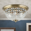 Kristalna stropna svjetiljka PLAFOND 6xE27/40W/230V pr. 47 cm bronca