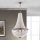 Kristalni luster na lancu ARILA 6xE27/60W/230V pr. 60 cm smeđa/patina