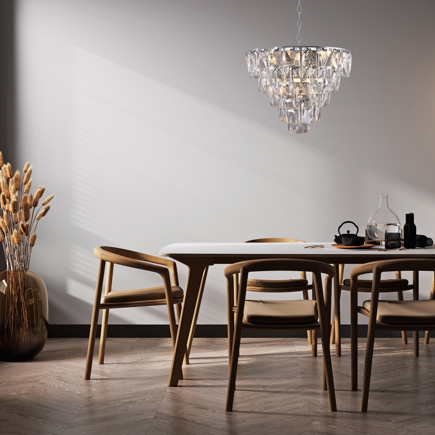 Kristalni luster na lancu CHELSEA 6xE14/40W/230V