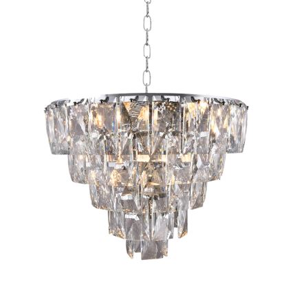 Kristalni luster na lancu CHELSEA 6xE14/40W/230V