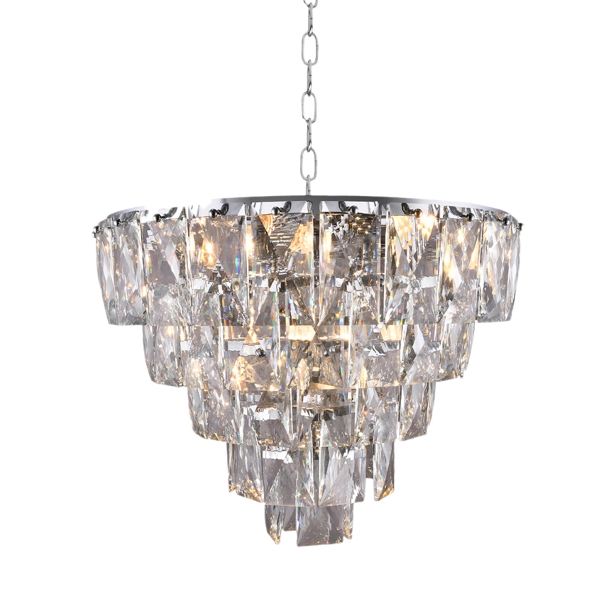 Kristalni luster na lancu CHELSEA 6xE14/40W/230V