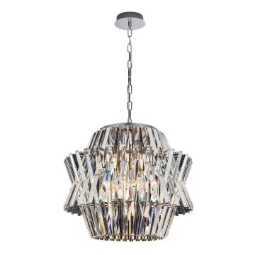 Kristalni luster na lancu CROWN 12xE14/40W/230V sjajni krom