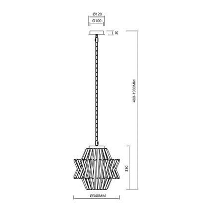 Kristalni luster na lancu CROWN 4xE14/40W/230V zlatna