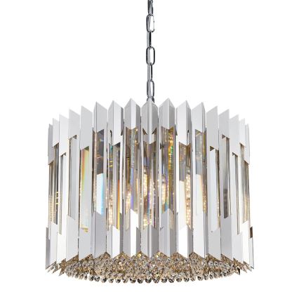 Kristalni luster na lancu RITZ 7xE14/40W/230V sjajni krom