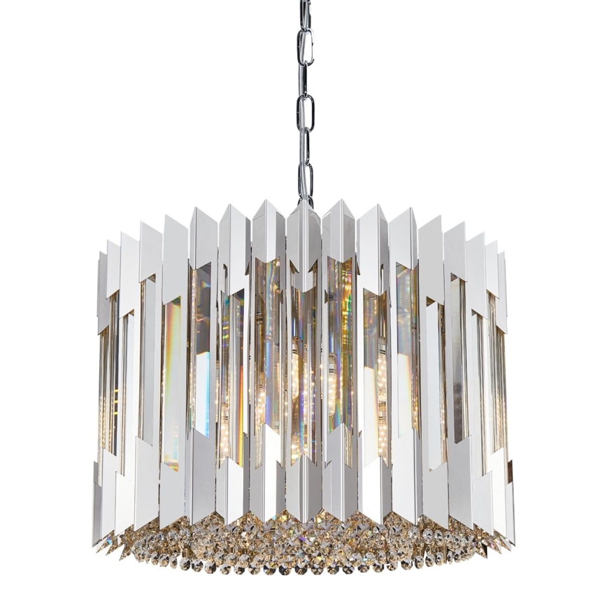 Kristalni luster na lancu RITZ 7xE14/40W/230V sjajni krom