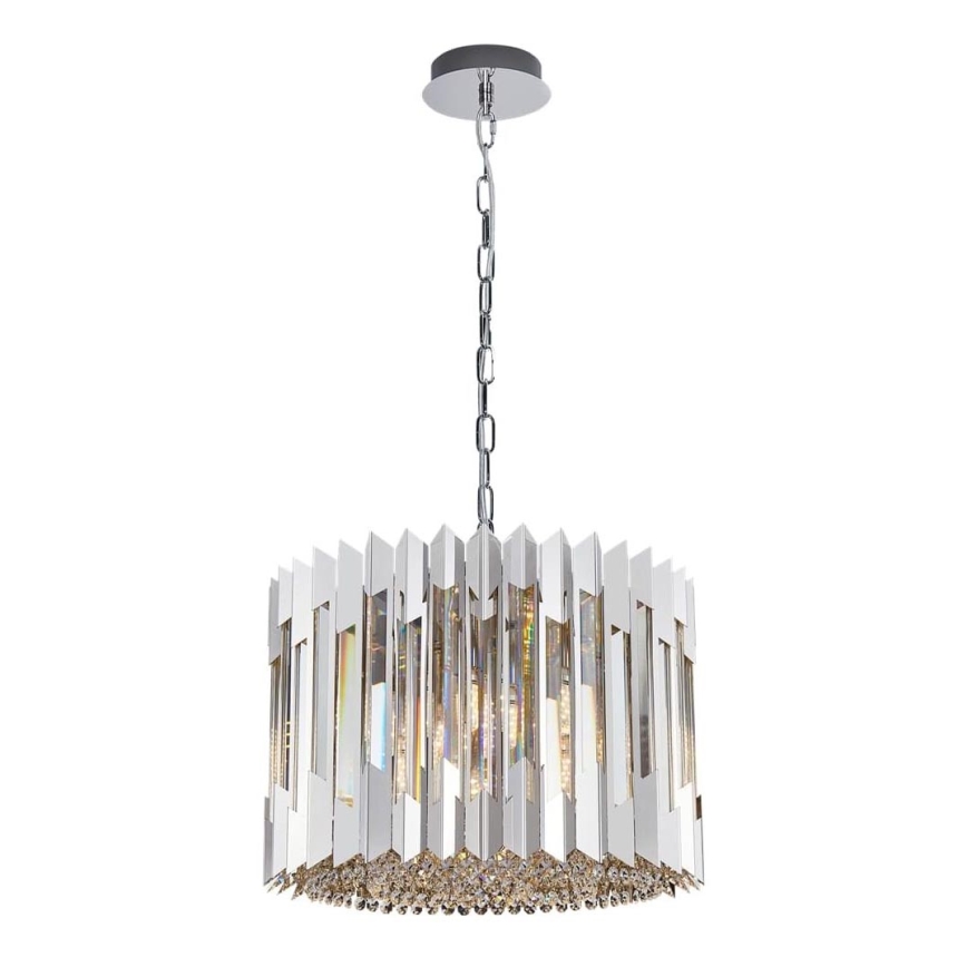 Kristalni luster na lancu RITZ 7xE14/40W/230V sjajni krom