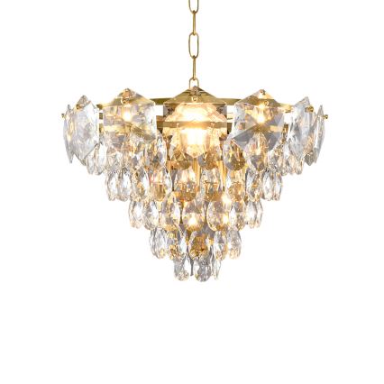 Kristalni luster na lancu SELENA 6xE14/40W/230V zlatna