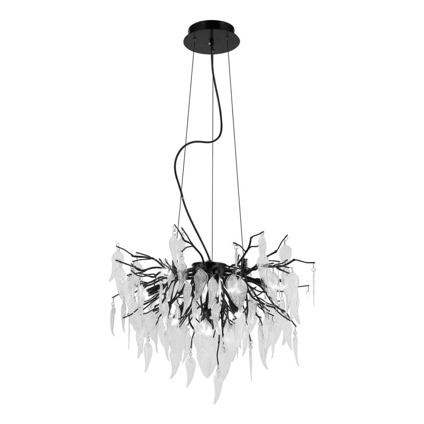 Kristalni luster na sajli 10xG9/40W/230V crna