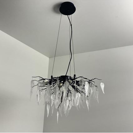 Kristalni luster na sajli 10xG9/40W/230V crna