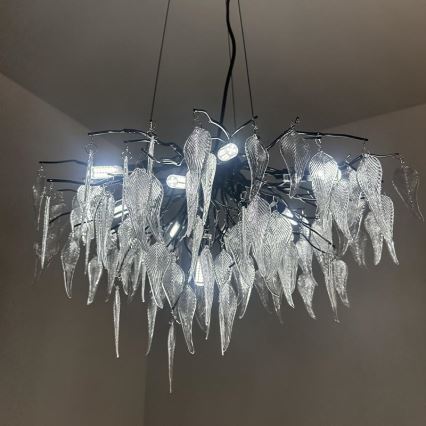 Kristalni luster na sajli 10xG9/40W/230V crna