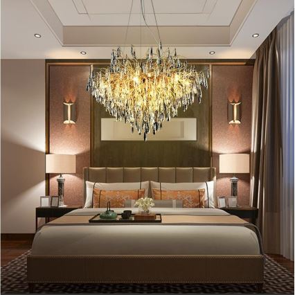 Kristalni luster na sajli 11xG9/40W/230V zlatna