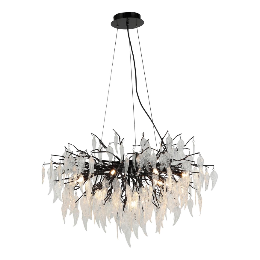 Kristalni luster na sajli 12xG9/40W/230V crna