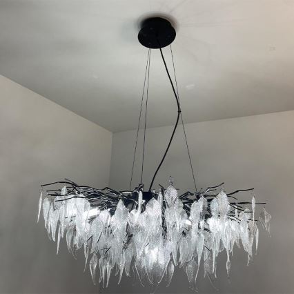Kristalni luster na sajli 12xG9/40W/230V crna