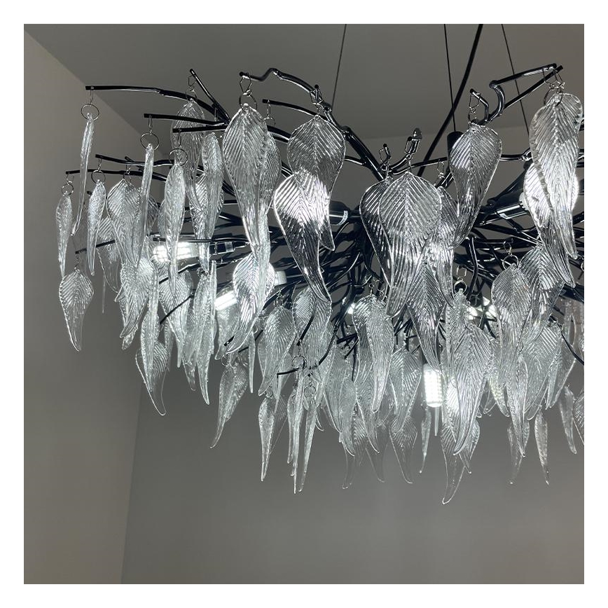 Kristalni luster na sajli 12xG9/40W/230V crna