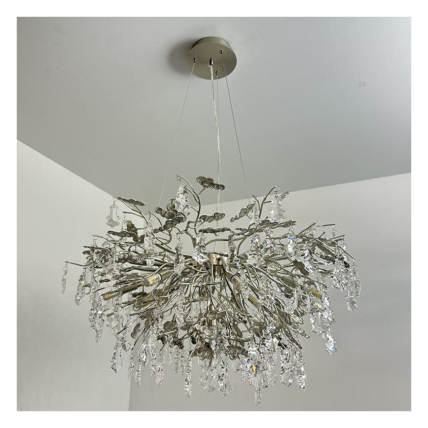 Kristalni luster na sajli 13xG9/40W/230V sjajni krom
