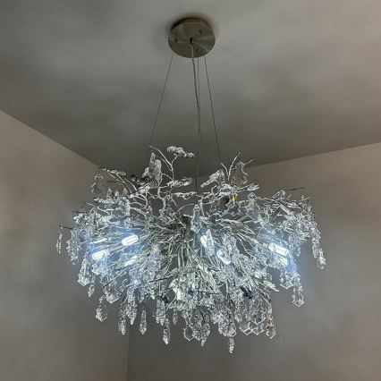 Kristalni luster na sajli 13xG9/40W/230V sjajni krom