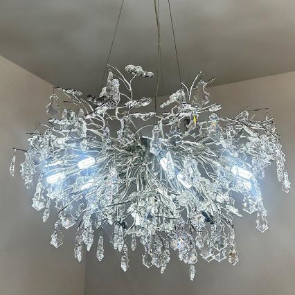 Kristalni luster na sajli 13xG9/40W/230V sjajni krom