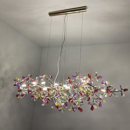 Kristalni luster na sajli 13xG9/40W/230V šarena