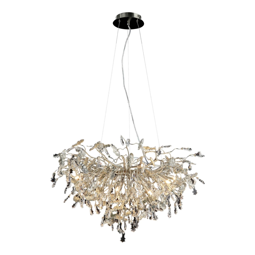 Kristalni luster na sajli 13xG9/40W/230V sjajni krom
