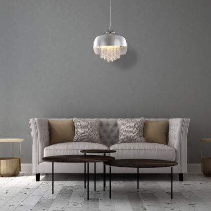 Kristalni luster na sajli LUNA 1xE14/40W/230V